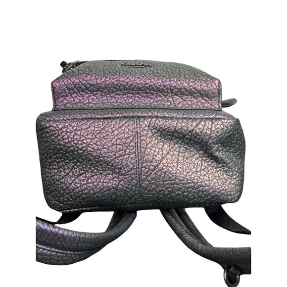 Coach Hologram Leather Mini Campus Backpack Oil Slick F37999 Color Shifting - Picture 8 of 16